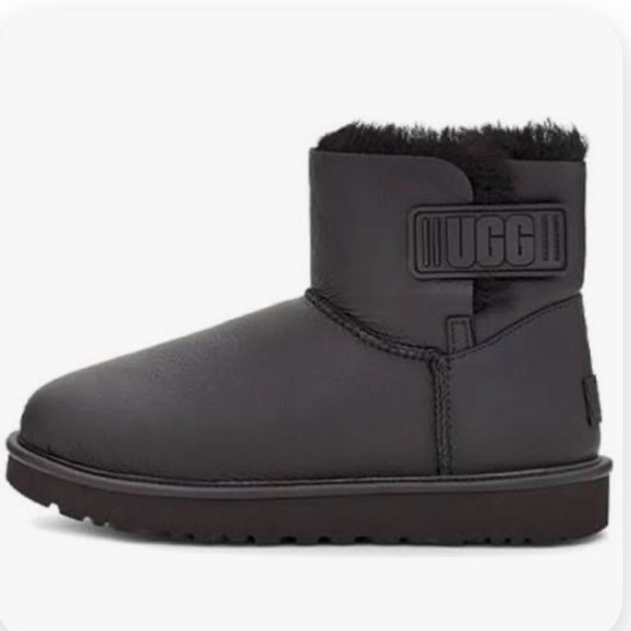 UGG Classic Black Ankle Boots - Picture 2 of 6
